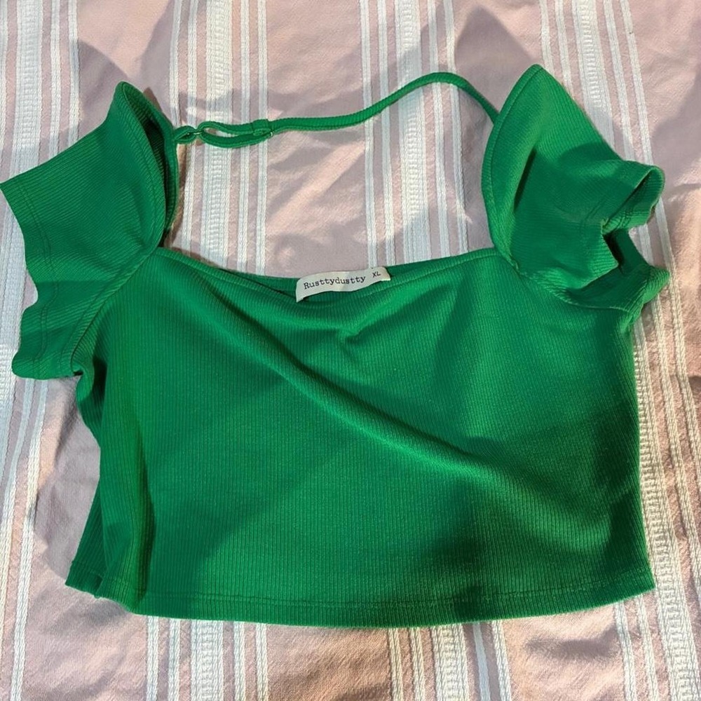 Green Crop Top